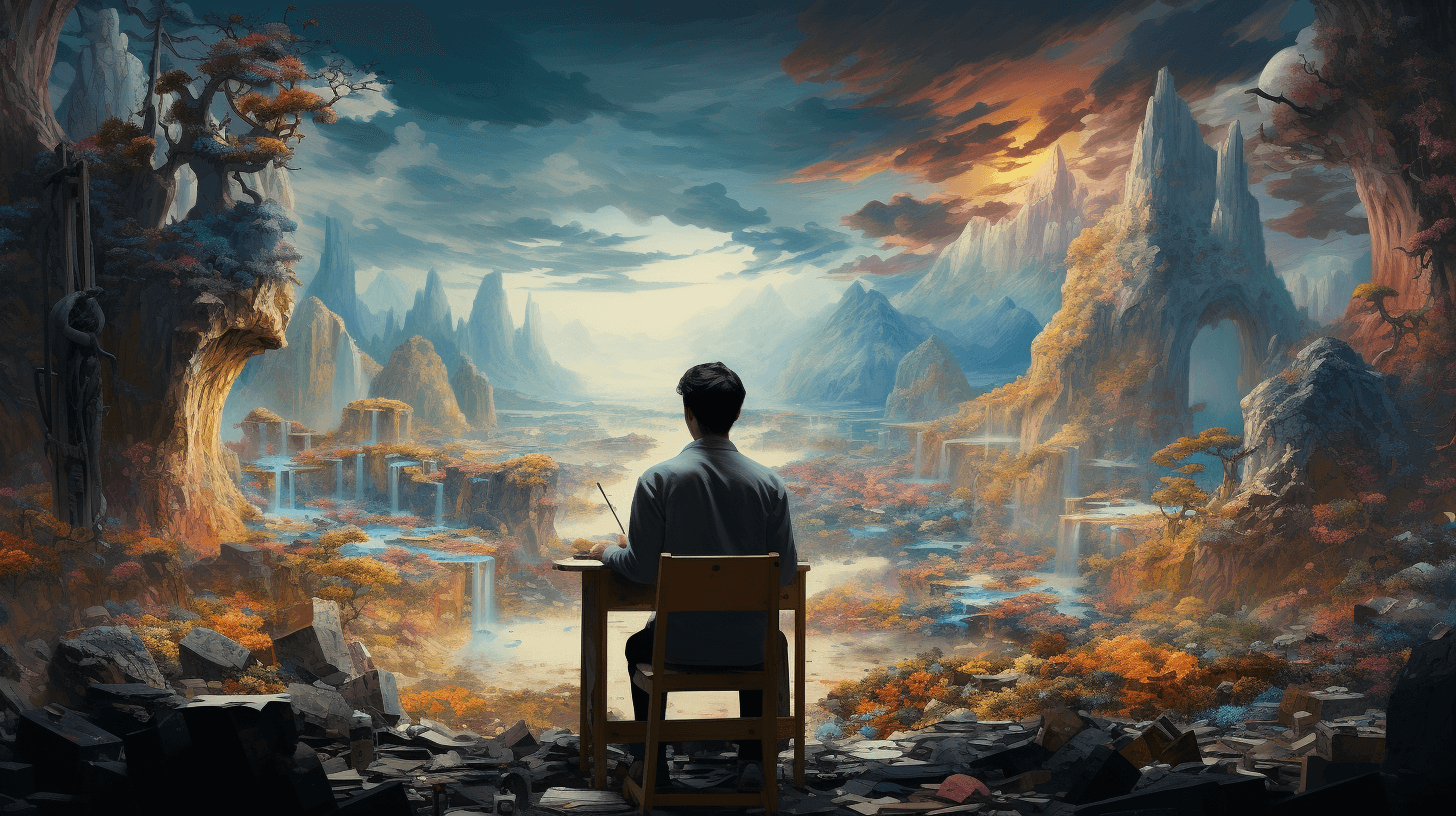 AI helping a painter get past art block